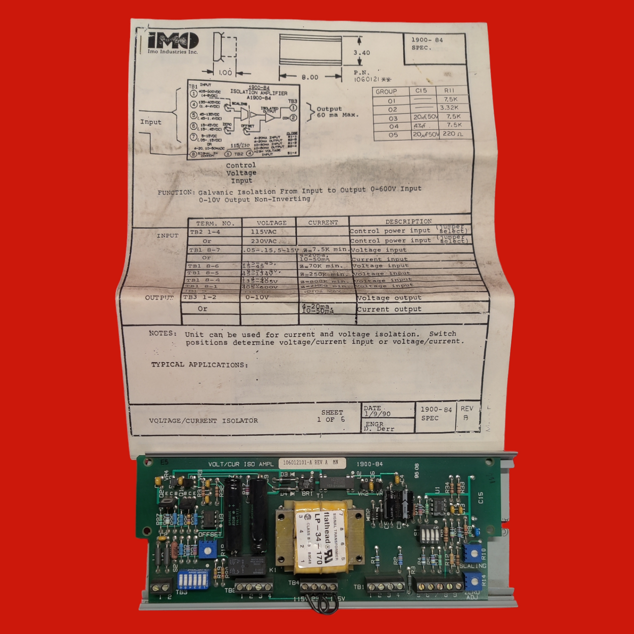 IMO Industries 1900-84 Output Signal Follower