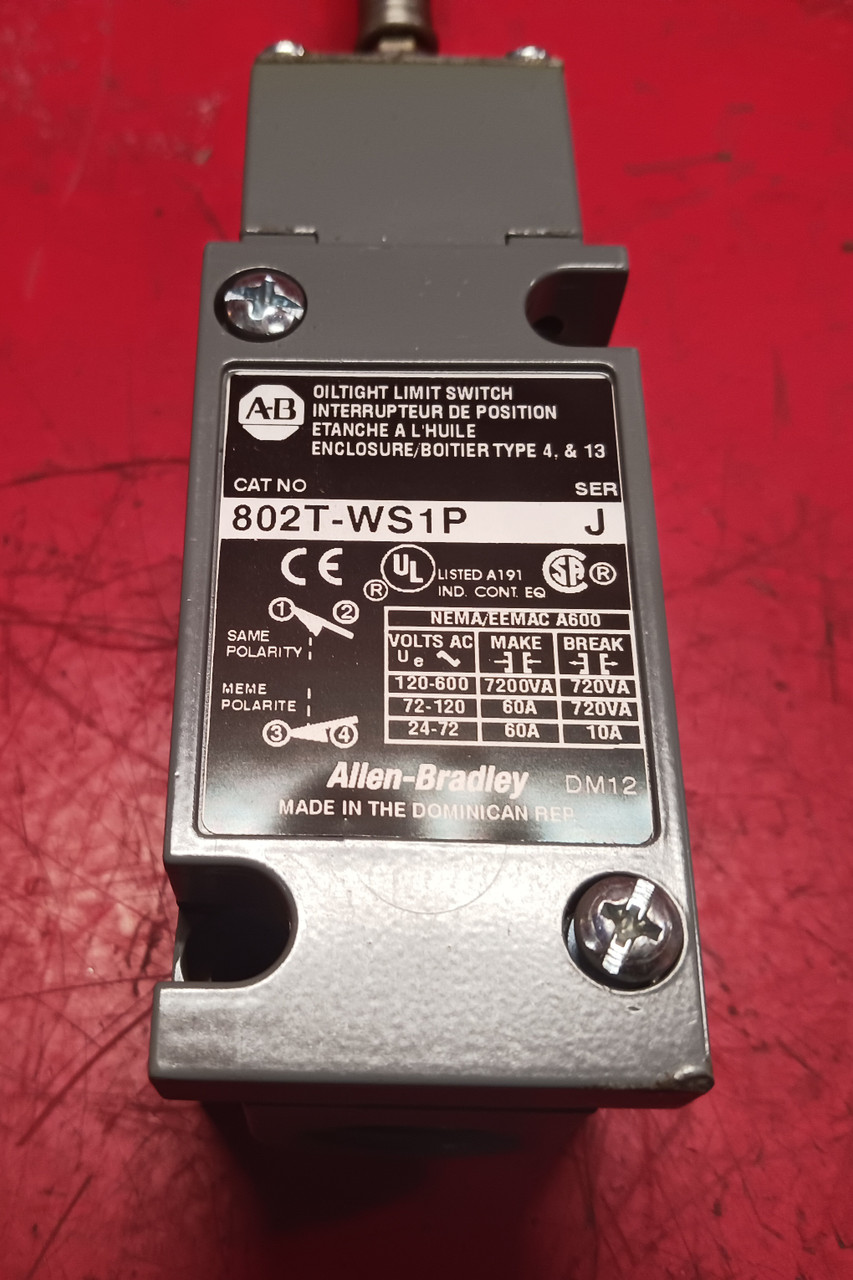 Allen Bradley 802T-WS1P, Series J Oiltight Limit Switch