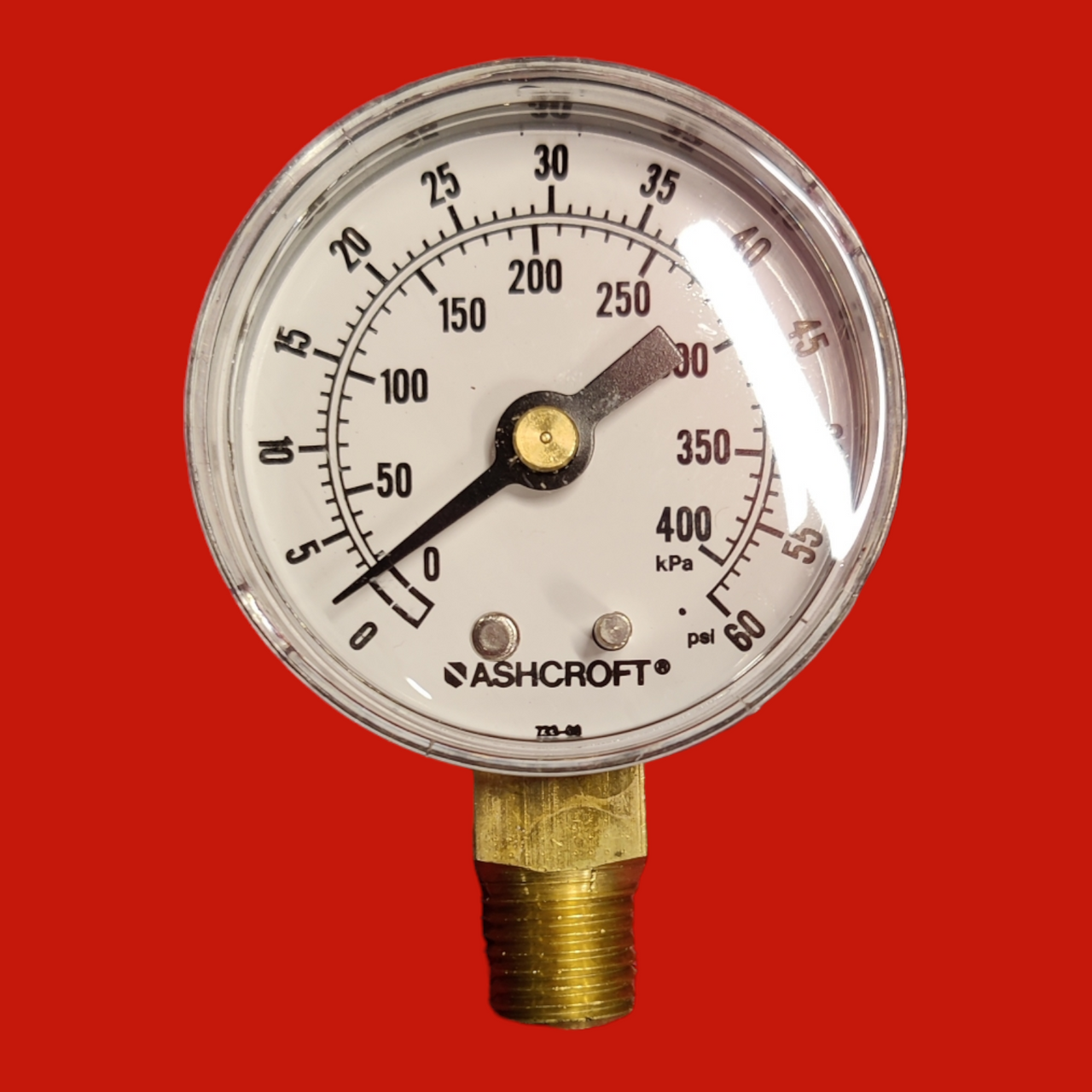 Ashcroft 4000K721, 0-60 PSI Dual Scale Pressure Gauge