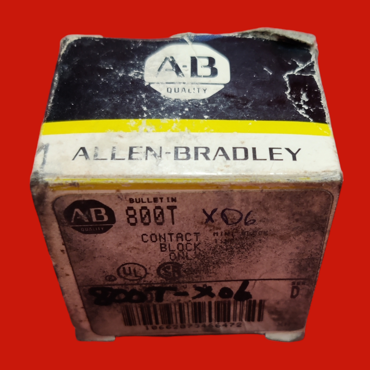 Allen Bradley 800T-XD6 Contact Block,Miniature,30mm,1 Normally Closed Contact