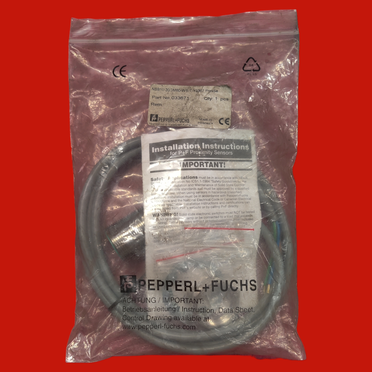 Pepperl + Fuchs NBB10-30GM60-WS-T Inductive Sensor