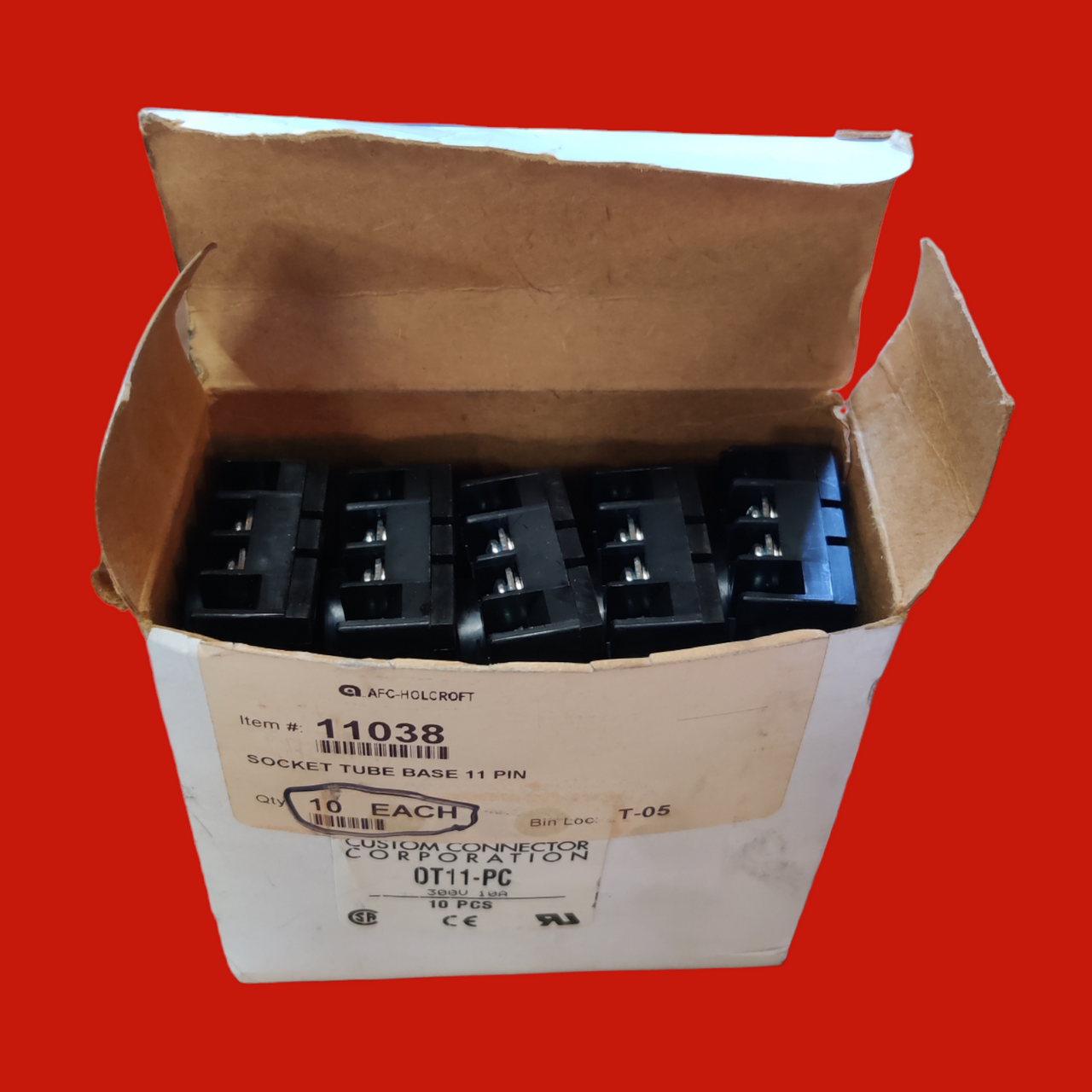 Custom Connector Corp. OT11-PC Relay Socket, Box of 10