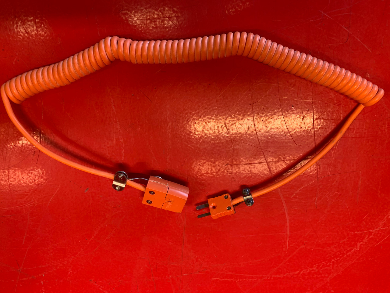 Type N Thermocouple Retractable Sensor Cable "Phone Cord"