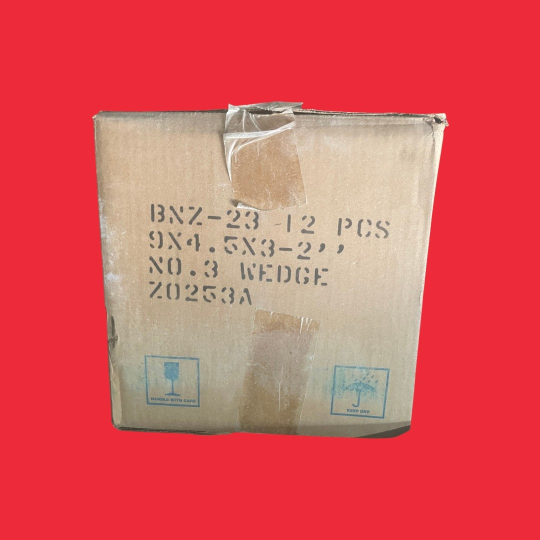 BNZ Materials 9 x 4.5 x 3-2 " 2300°F #3 Wedge Insulating Firebrick - 12ct Box