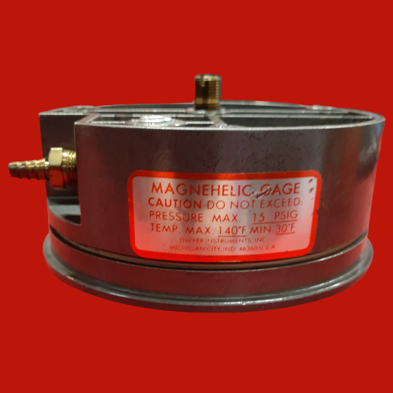 Dwyer Magnehelic Differential Pressure Gauge 0-1.0" w.c., Cat. No. 2001C
