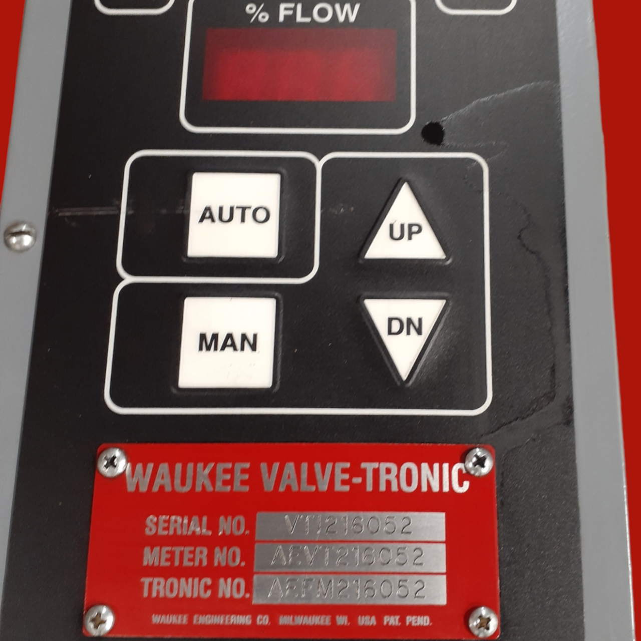 Waukee Valve-Tronic Electronic CFH 0-350 Natural Gas Flow Meter, MPX-8VT