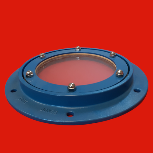 Tate-Jones 6ROP/Q Quartz Lens, Round Carbon Steel Observation Port