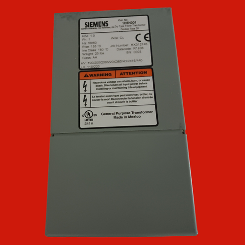 Siemens 1H8N002 Dry Type Power Transformer, 2kVA, Single Phase Siemens 1H8N002 Dry Type Power Transformer, 2kVA, Single Phase
