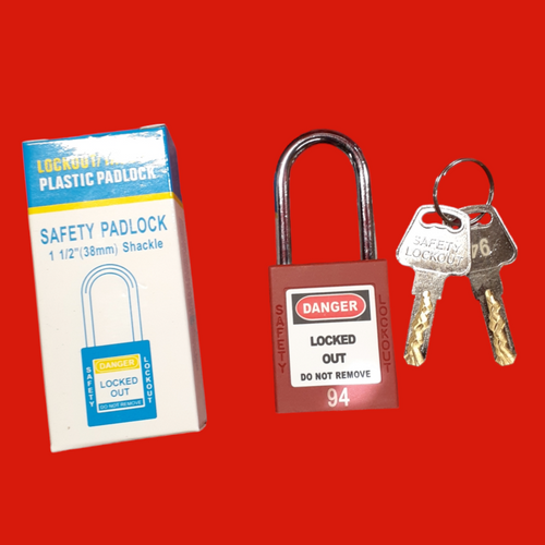 Safety Lockout/Tagout Plastic Padlock 
