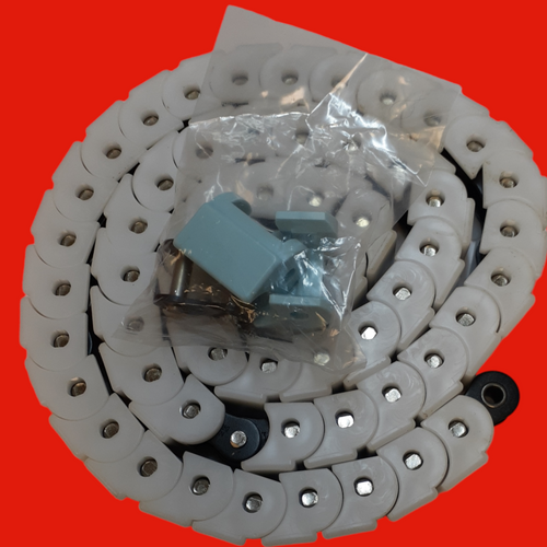 Tsubaki RS50-LMC-SCA Lambda Snap Cover Chain, 60 Links, 37-1/4" Long, Missing one Plastic Top Plate