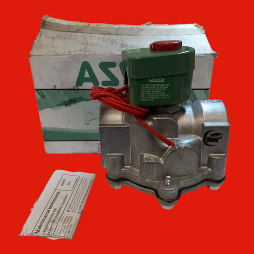 Asco 8215137 Aluminum Body 2-Way Solenoid Valve 3/4" Normally Open 0-25psi 120V