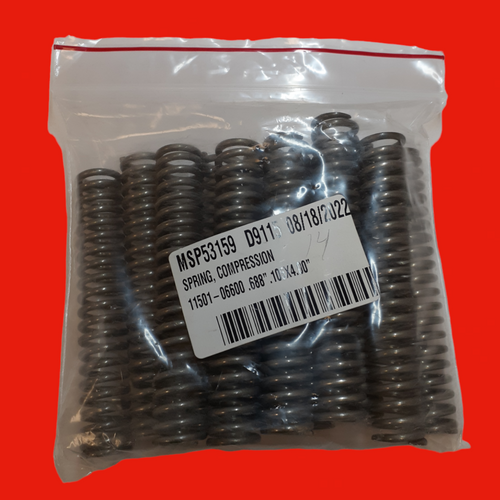 Compression Spring, 4"L X .68"OD, Pack of 12 Compression Spring, 4"L X .68"OD, Pack of 12