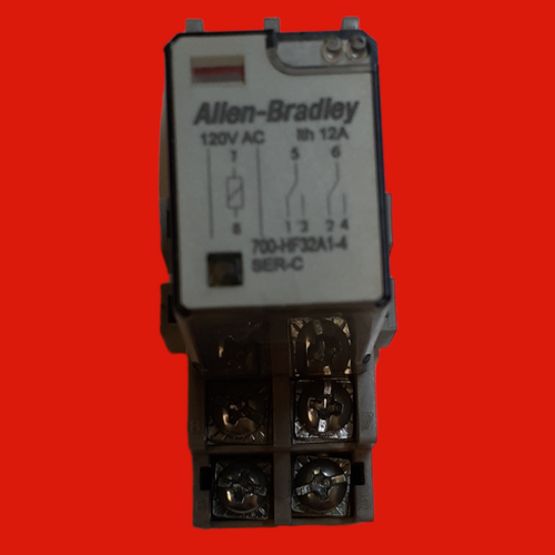 Allen Bradley 10A Socket, 700-HN116 and 120VAC, 50/60 Hz Relay, 700-HF32A1-4 Series C Allen Bradley 10A Socket, 700-HN116 and 120VAC, 50/60 Hz Relay, 700-HF32A1-4 Series C