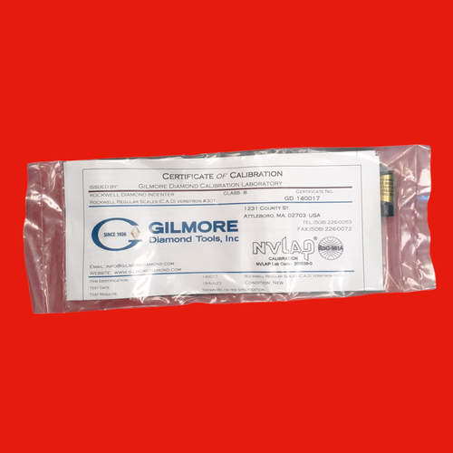 Gilmore Diamond Tools #301 HRC Versitron Certified Rockwell Diamond Indentor