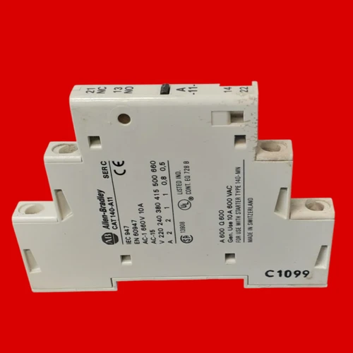 Allen Bradley Auxiliary Contact, 2-Pole, 140-A11
