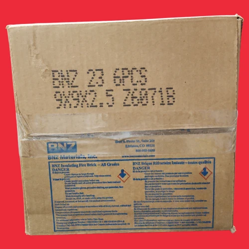 BNZ Materials 9 x 9 x 2.5" BNZ 2300°F Insulating Firebrick - 6ct Box