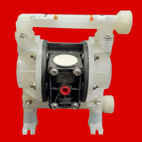 ARO PD03P-APS-PTT Double Diaphragm Pump: Air, Polypropylene, Bolt, 3/8 in Fluid 
