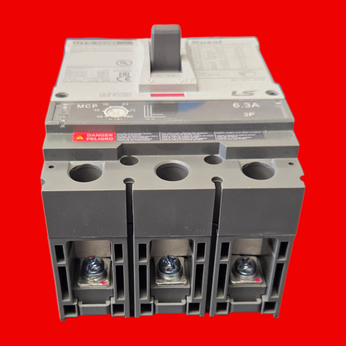 LS Electric Molded Case Circuit Breaker, 3 Pole, 6.3A | 02070518UL