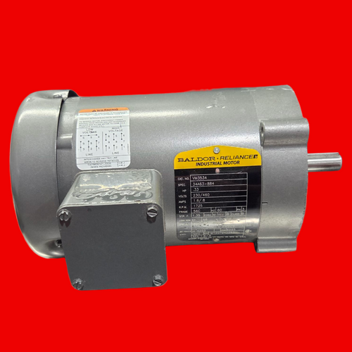 Baldor General Purpose Motor, VM3534, .33HP, 1730RPM, 3PH, 60HZ, 56C, 3413M, TEFC, F1 Baldor General Purpose Motor, VM3534, .33HP, 1730RPM, 3PH, 60HZ, 56C, 3413M, TEFC, F1