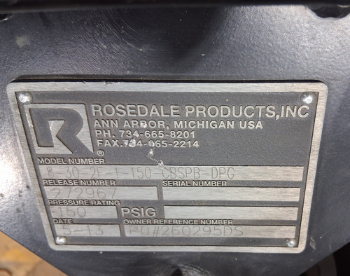 Rosedale Products 8-30-2F-1-150-CBSPB-DPG Model 8 Basket Strainers