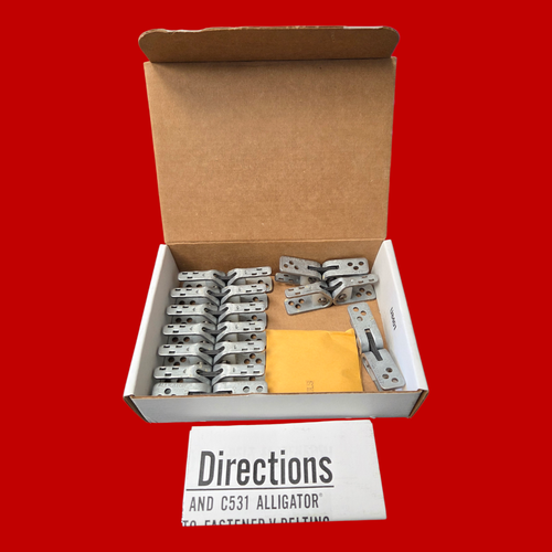 Flexco C531/70030 Alligator V-Belt Fasteners, Box of 10 Sets with 10 Rocker Pins