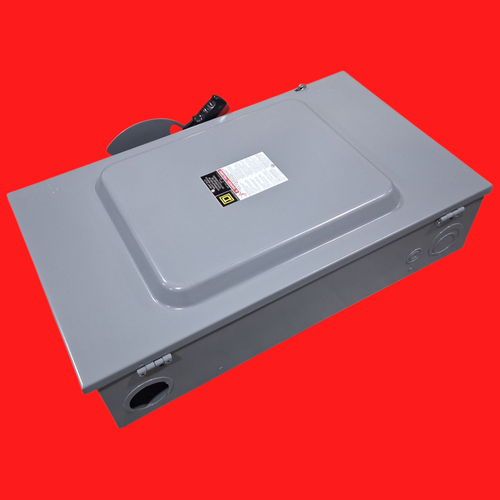 Square D H364 Heavy Duty, Fusible Safety Switch 200Amp, 600VAC/DC, 3-Pole