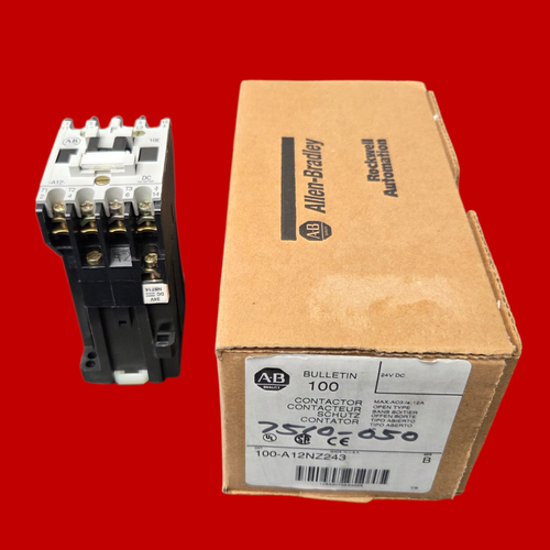 Allen Bradley 100-A12NZ243 IEC Contactor, 12 Amp, 3 Poles, 24 VDC