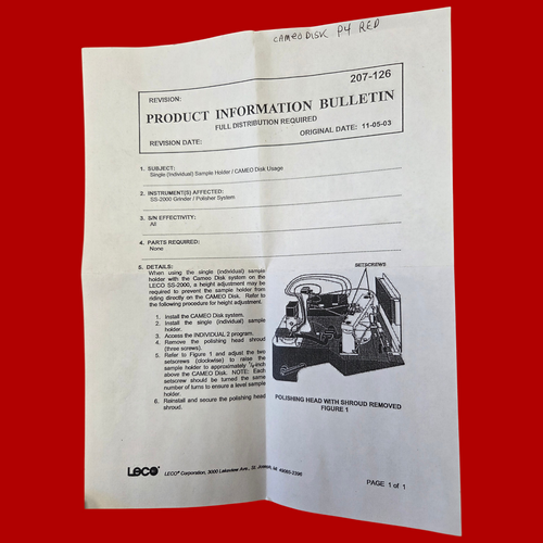 LECO 811-651-106 Cameo Disk Platinum 4 (Red), 200MM Magnetic