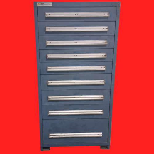Stanley Vidmar Modular Drawer Cabinet, 9- Drawers, 30" Wide x 27.75"Deep x 59" Height- Part #SCU3144-FTNLDB