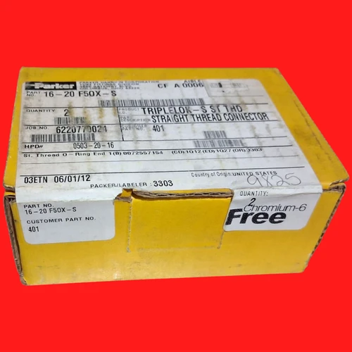 Parker Hannifin 16-20 F50X-S Triple-Lok 37° Flare | Box of 2