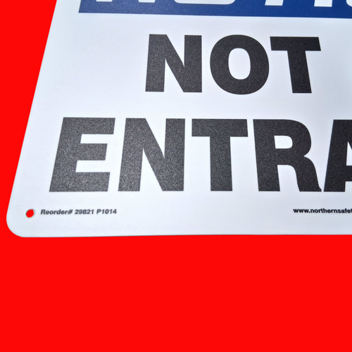 Northern Safety 29821 P1014 Notice Not An Entrance Safety Sign 10"x14", Plastic