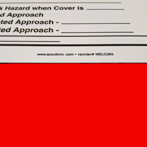 Accuform MELC363  Arc Flash and Shock Hazard Appropriate PPE Required with Information Area Warning Sign 10"x14", Aluminum