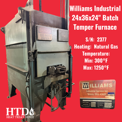 Williams Industrial 24x36x24 Temper - Gas Fired - 300 - 1250F