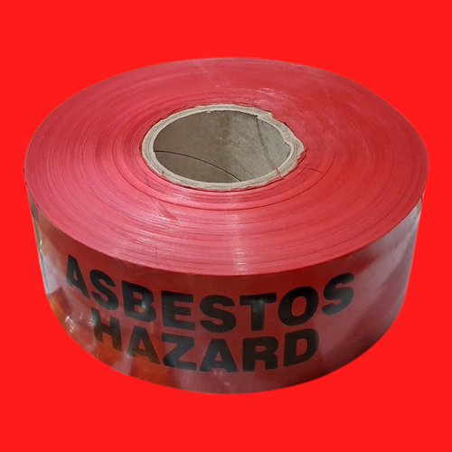 Accuform Danger Asbestos Hazard Barricade Tape 3-in. x 1000-ft. Roll
