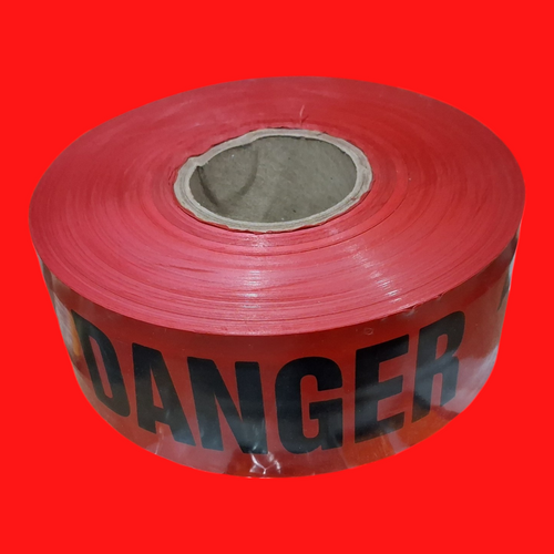 Accuform Danger Asbestos Hazard Barricade Tape 3-in. x 1000-ft. Roll