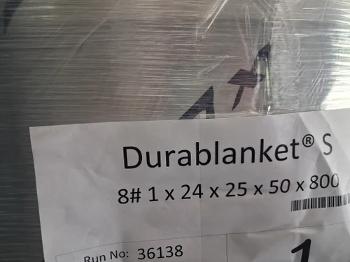  Fiberfrax Durablanket S Ceramic Fiber Blanket,  8# , 1″ x 24″W x 25’L Roll