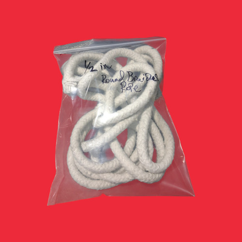 Taofibre 1/2" Ceramic Fiber Round Braided Rope - 14.5' Ft Long