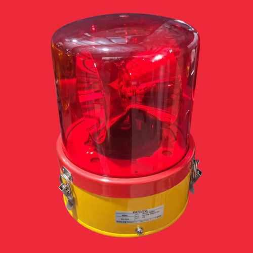 Patlite Corporation 100VAC, 3-Screw Mounting, Red Rotating Light Beacon SKC-210A-R