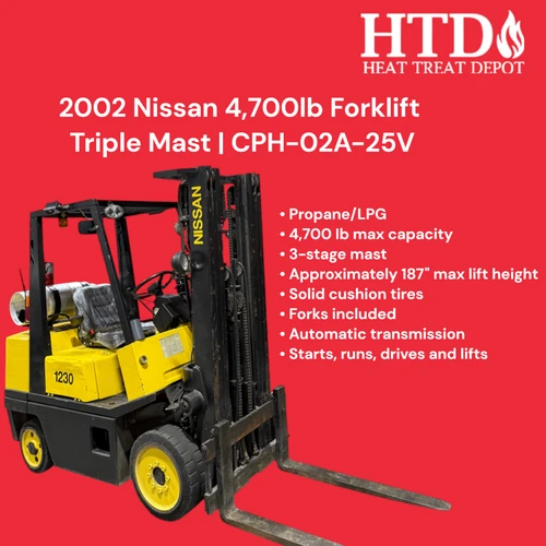 2002 Nissan 4,700lb Forklift | Triple Mast | CPH-02A-25V