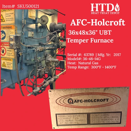 AFC-Holcroft 36x48x36 UBT Temper Furnace- 2017