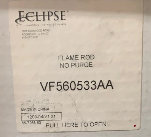 Eclipse Combustion Veri-flame - VF560533AA - Flame Rod; No Purge