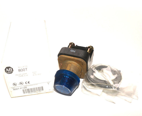 Allen Bradley 800T-P16B Push to Test Standard Pilot Light Blue