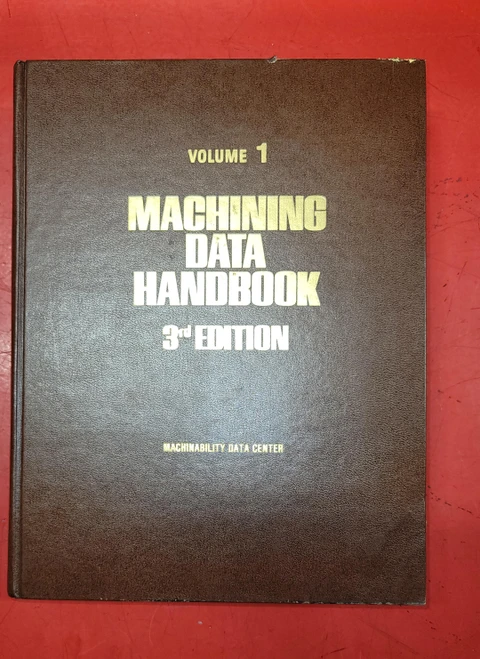 Machining Data Handbook Volume 1 -Third Edition (1980)