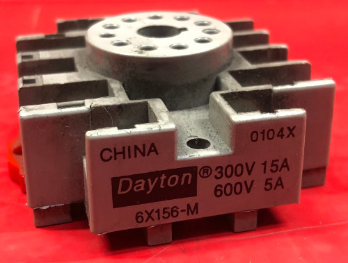 Dayton 6X156-M Connector Relay Socket 11 Octal.