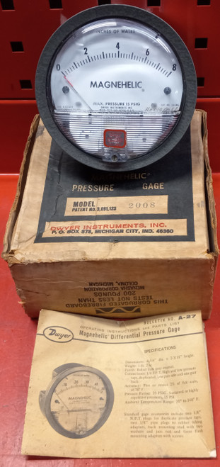 Dwyer 2008 Magnehelic Differential Pressure Gauge