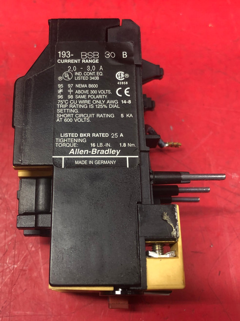 Allen Bradley 193-BSB30 Series B Overload Relay