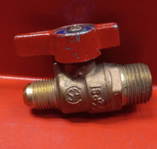 Proflo 1/2 x 3/8 in. Forged Brass Flare Tee Handle Gas Ball Valve