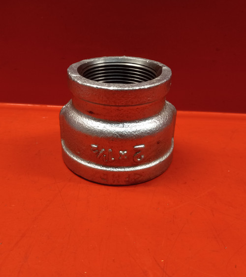 Siam Fittings 2x 1-1/2" Galvanized Malleable Iron Reducing Coupling