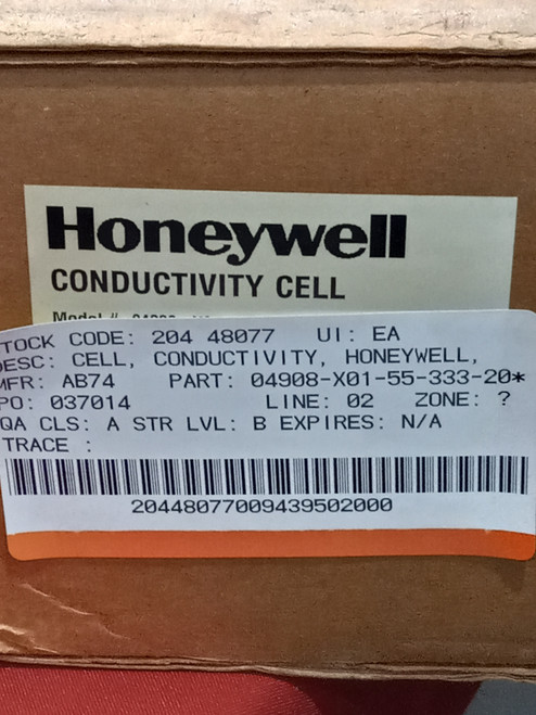 HONEYWELL 04908-X-1-55-333-20-02-000-000-000 CONDUCTIVITY CELL