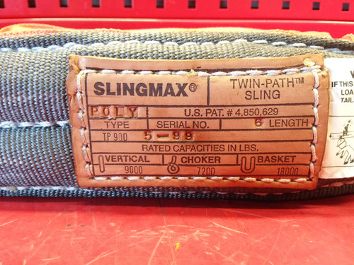 Slingmax TP 900 Poly Twin-Path Slings 9,000 Lb. WLL 6' Length